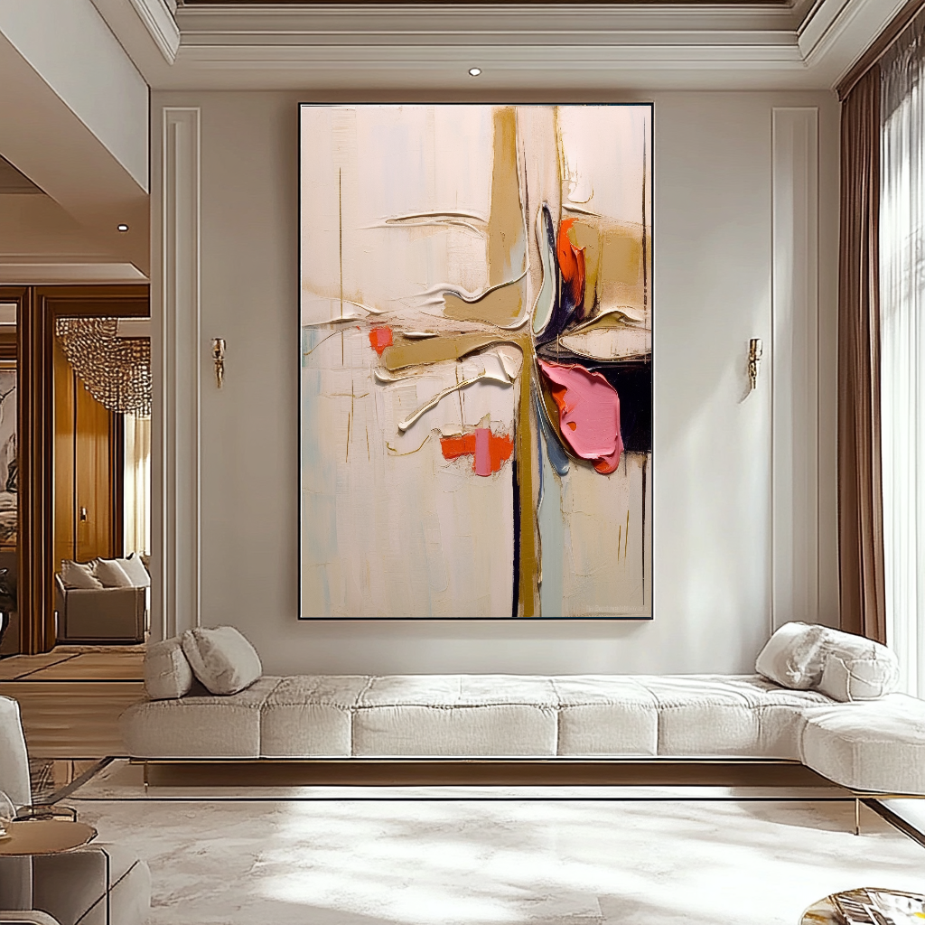 EXTRA LARGE Peinture à l’huile d’empâtement sur toile / Pas de cadre
