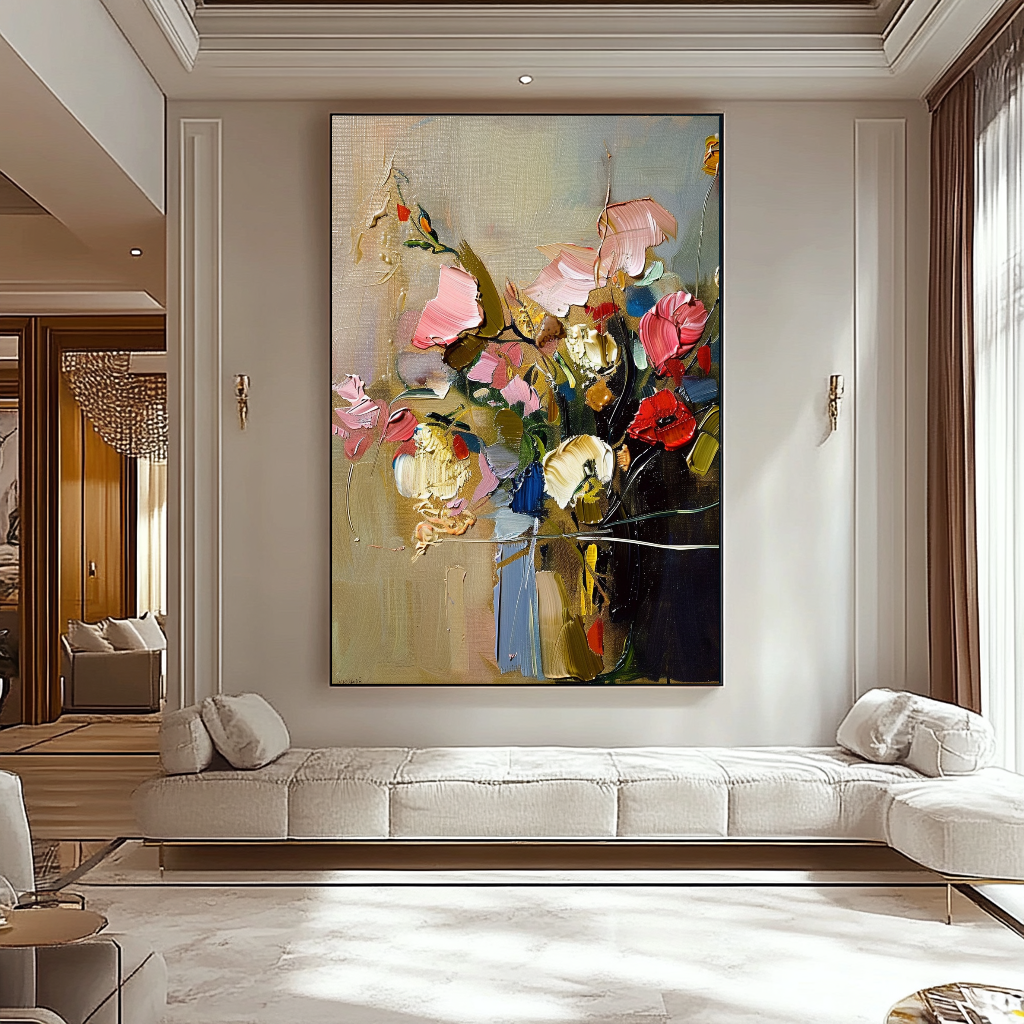 EXTRA LARGE Peinture à l’huile d’empâtement sur toile / Pas de cadre