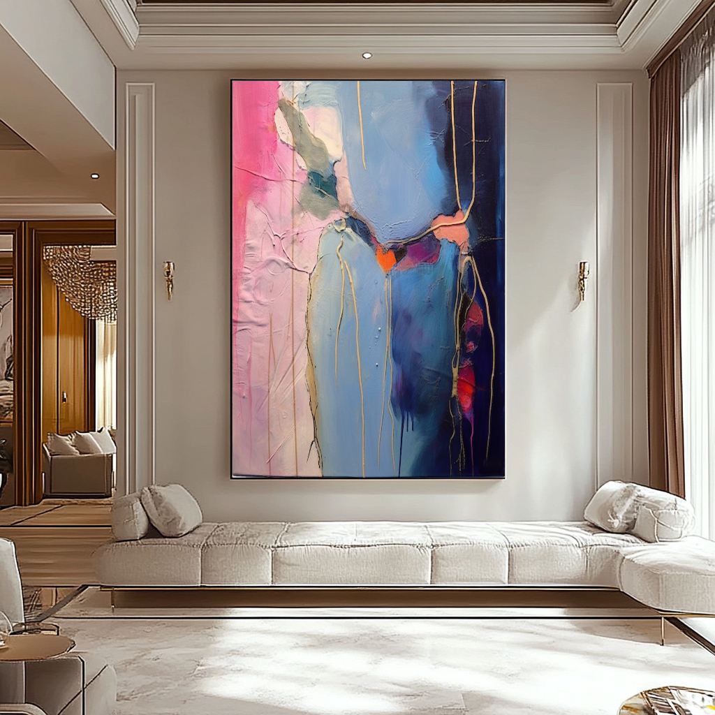 EXTRA LARGE Peinture à l’huile d’empâtement sur toile / Pas de cadre