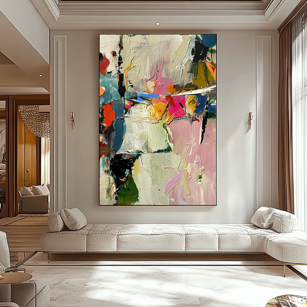 EXTRA LARGE Peinture à l’huile d’empâtement sur toile / Pas de cadre