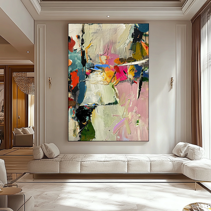 EXTRA LARGE Peinture à l’huile d’empâtement sur toile / Pas de cadre