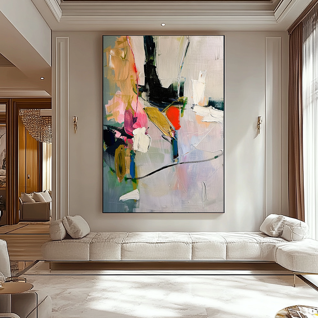 EXTRA LARGE Peinture à l’huile d’empâtement sur toile / Pas de cadre