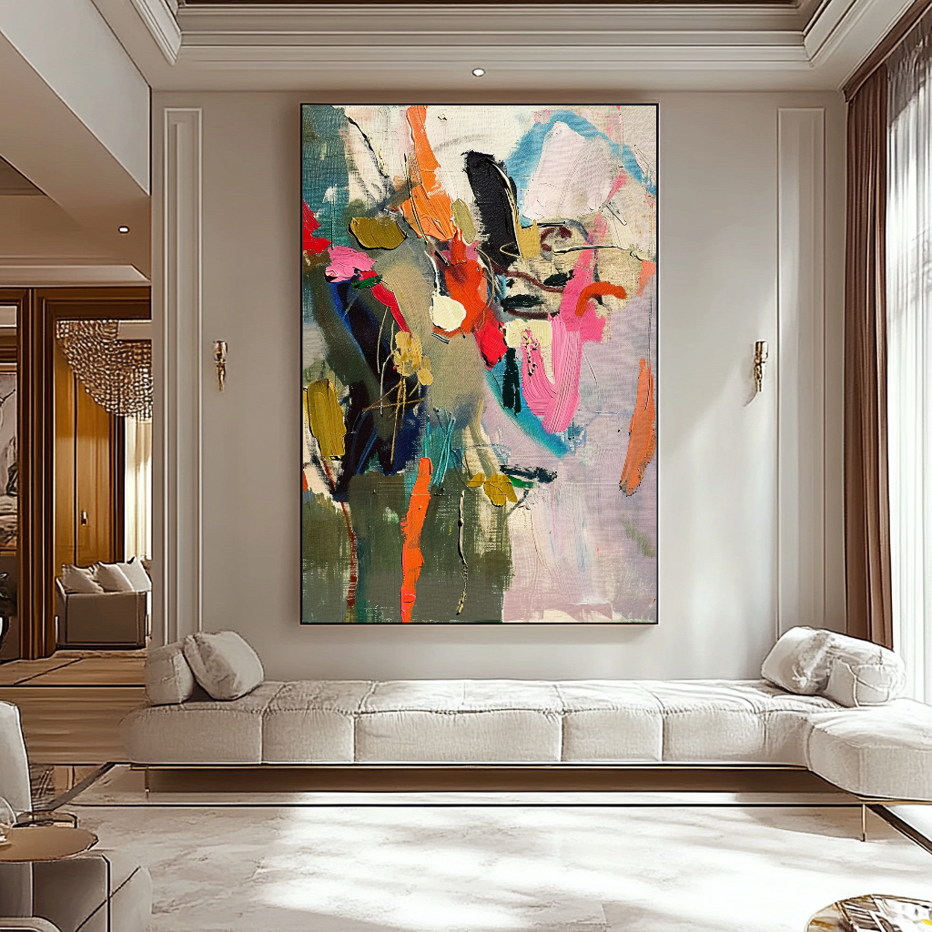 EXTRA LARGE Peinture à l’huile d’empâtement sur toile / Pas de cadre