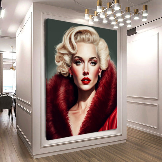 Luxury Marilyn Monroe - Iconic Pop Art Canvas Print - Large Stretched Printed Canvas - Modern Art Canvas Print