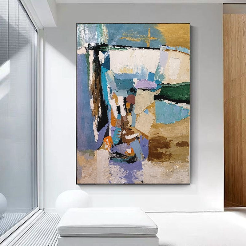 LARGE Modern Abstract Impasto Oil Painting on Canvas, Textured Art, Contemporary Wall Art