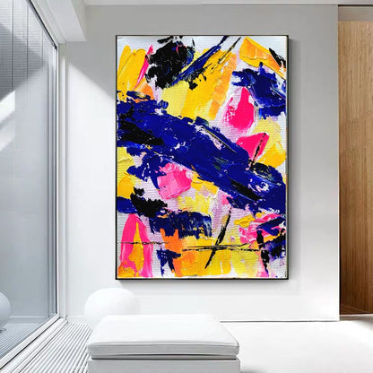 Electric Fusion - Large Abstract Paintings for living room, Impasto Oil Painting on Canvas, Colorful Modern Wall Art, Unique Painting