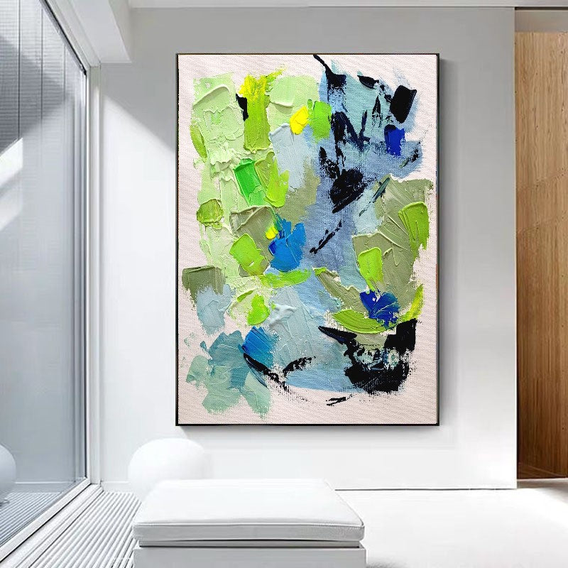 Large Abstract Paintings for living room, Impasto Oil Painting on Canvas, Colorful Modern Wall Art, Unique Painting