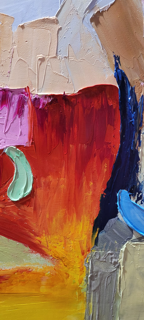 Large Abstract Colorful Impasto Oil Painting on Canvas # 220 – Large – Oil on Canvas – {{ product.title }} canvas artwork by Tanya Mirelle – modern wall decor – original artwork for home, living room, office, or gallery – original artwork by BETSY-ART GALLERY