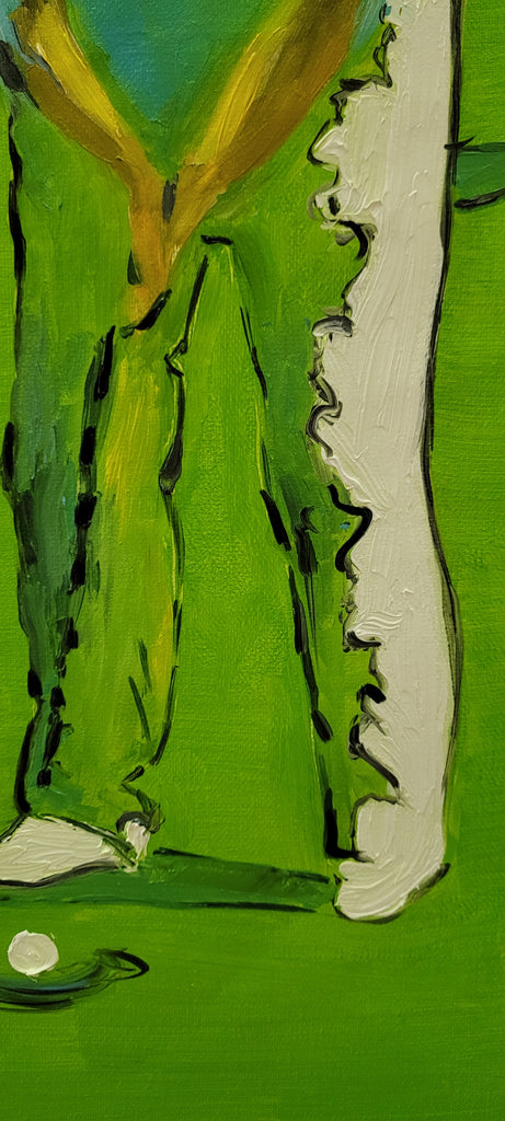 LARGE Modern Abstract Golf Painting, Unique Home Decor, Club , Office – Large – Oil on Canvas – {{ product.title }} canvas artwork by Tanya Mirelle – modern wall decor – original artwork for home, living room, office, or gallery – original artwork by BETSY-ART GALLERY