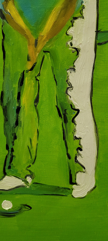 Abstract Golf Painting on Canvas, Modern Interior Design, Sports Art – Large – Oil on Canvas – {{ product.title }} canvas artwork by Tanya Mirelle – modern wall decor – original artwork for home, living room, office, or gallery – original artwork by BETSY-ART GALLERY