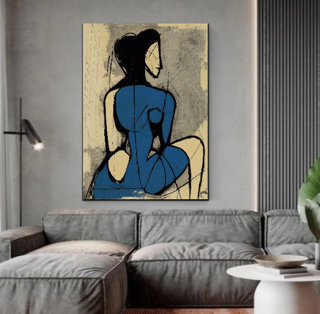 Large Stretched Printed Canvas / Woman in Blue Painting by Picasso / Modern Wall Art Print {{ shop_name }}Prints abstract peoples abstract woman canvas print canvas wall art digital print famous actors painting giclée prints large canvas print love and frendship Merilyn Monroe painting movie painting peoples painting picasso painting pop art print portrait art print on canvas ready to hang canvas stretched canvas art wall art prints