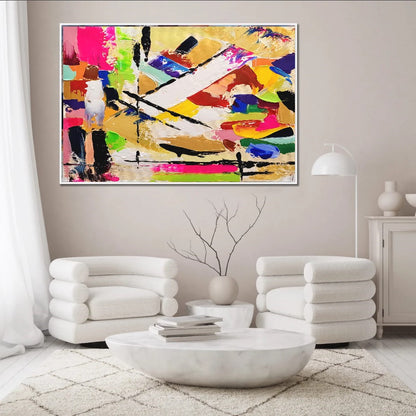 Large Abstract Paintings for living room, Impasto Oil Painting on Canvas, Colorful Modern Wall Art, Unique Painting