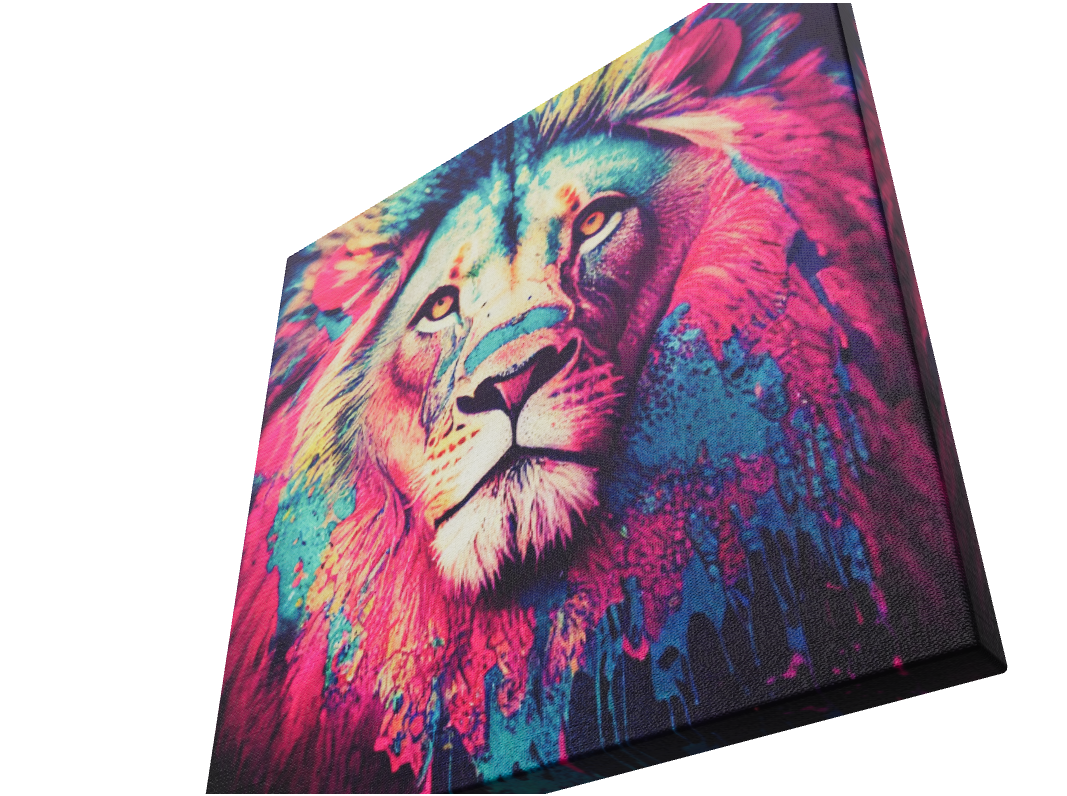 Colorful Lion Canvas Print - Large Print on Canvas, Modern Animal Art Print {{ shop_name }}Prints Abstract art work abstract lion Animal Print animals pictures Bright Home Decor canvas print canvas wall art colorful lion colorful wall art giclée prints Gift for Animal Lovers Graffiti Lion Print large canvas print large wall art lion painting Lion Wall Decor Modern Art Pop Art Lion print on canvas ready to hang canvas stretched canvas art Vibrant Lion Art Vibrant Wall Art wall art prints Wildlife Decor