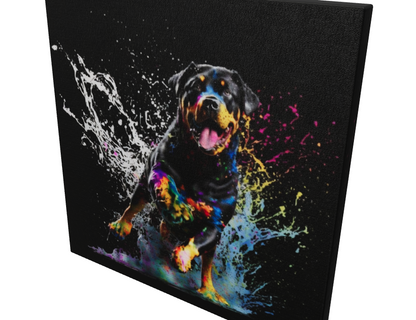 Stretched Printed Canvas / Running Dog Rottweiler / Unique Wall Art Print {{ shop_name }}Prints animal painting animal pictures canvas print canvas wall art colorful wall art dog painting dog print giclée prints graffiti art print graffiti canvas graffiti canvas art graffiti dog print large canvas print large wall art modern art print pop art print print on canvas ready to hang canvas street art on canvas stretched canvas art wall art prints