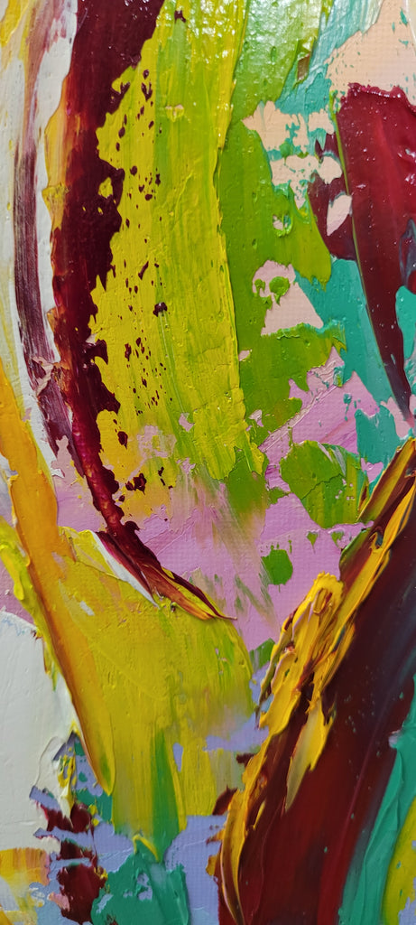 Vibrant Abstract Impasto Oil Painting on Canvas, Handmade Artwork – Large – Oil on Canvas – {{ product.title }} canvas artwork by Tanya Mirelle – modern wall decor – original artwork for home, living room, office, or gallery – original artwork by BETSY-ART GALLERY