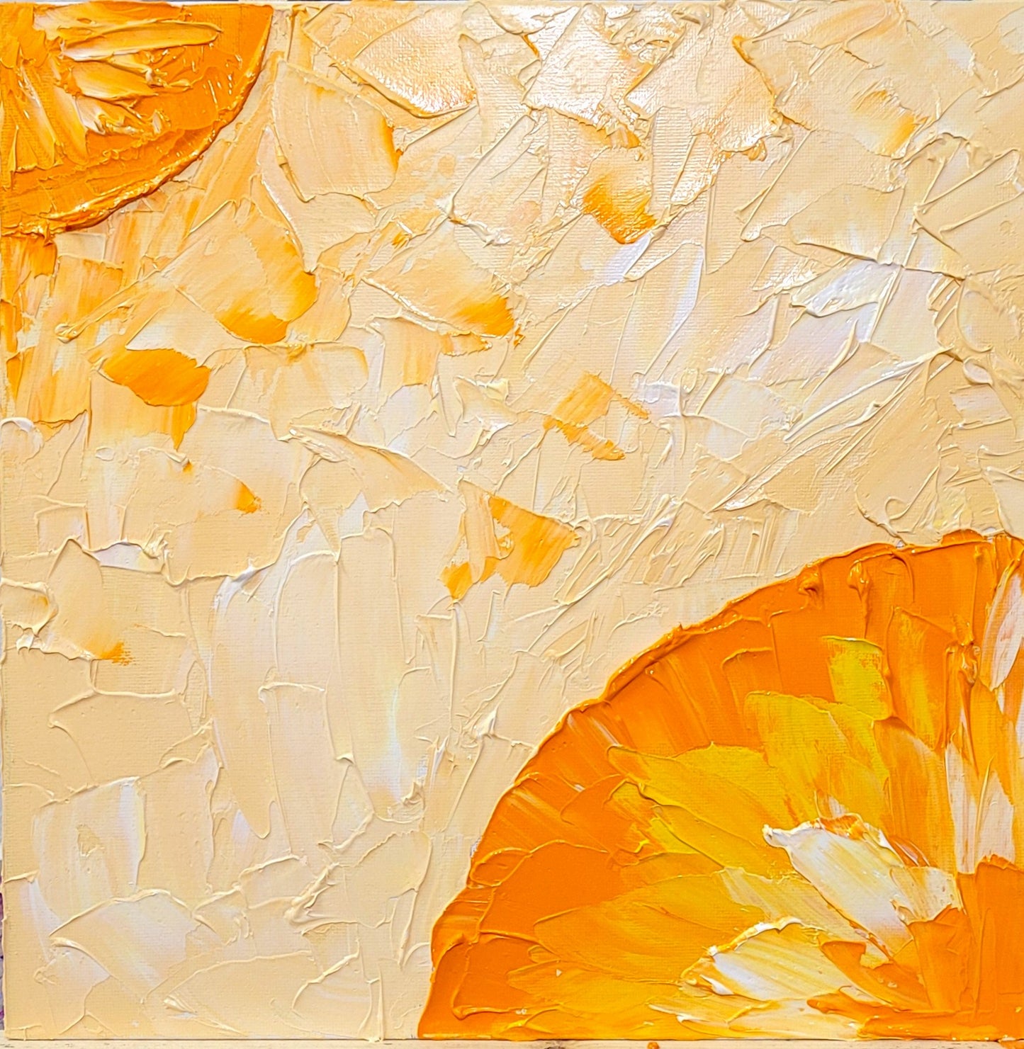 LARGE Abstract Impasto Oil Painting on Canvas, Orange Painting, Minimalist Art, Contemporary Wall Decor