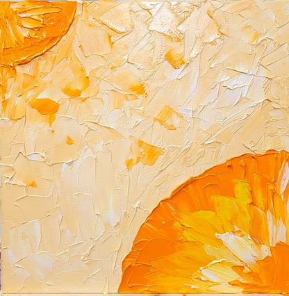 LARGE Abstract Impasto Oil Painting on Canvas, Orange Painting, Minimalist Art, Contemporary Wall Decor