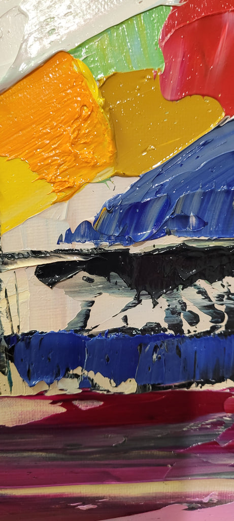 Large Abstract Colorful Impasto Oil Painting on Canvas # 219 – Large – Oil on Canvas – {{ product.title }} canvas artwork by Tanya Mirelle – modern wall decor – original artwork for home, living room, office, or gallery – original artwork by BETSY-ART GALLERY