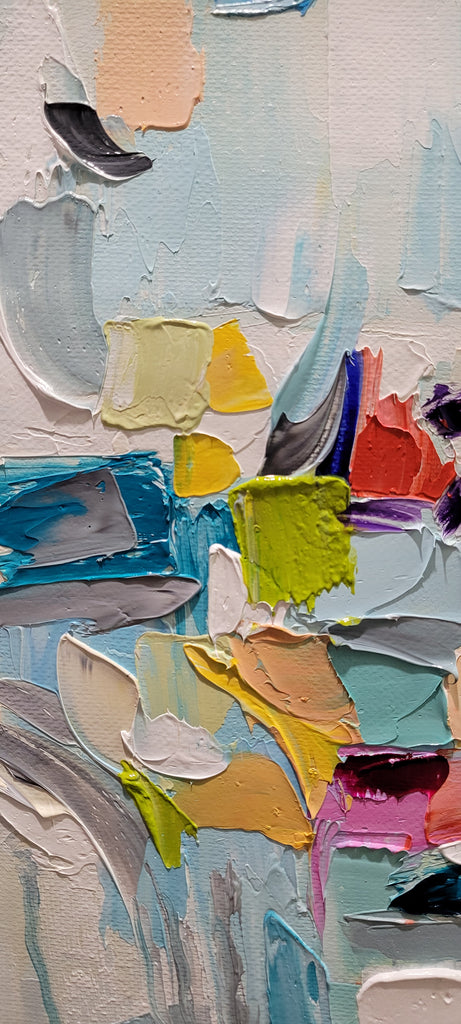 Large Abstract Colorful Impasto Oil Painting on Canvas # 222 – Large – Oil on Canvas – {{ product.title }} canvas artwork by Tanya Mirelle – modern wall decor – original artwork for home, living room, office, or gallery – original artwork by BETSY-ART GALLERY