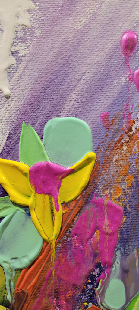 Moden Floral Abstract Art, Acrylic Painting on Canvas for living room – Large – Oil on Canvas – {{ product.title }} canvas artwork by Tanya Mirelle – modern wall decor – original artwork for home, living room, office, or gallery – original artwork by BETSY-ART GALLERY