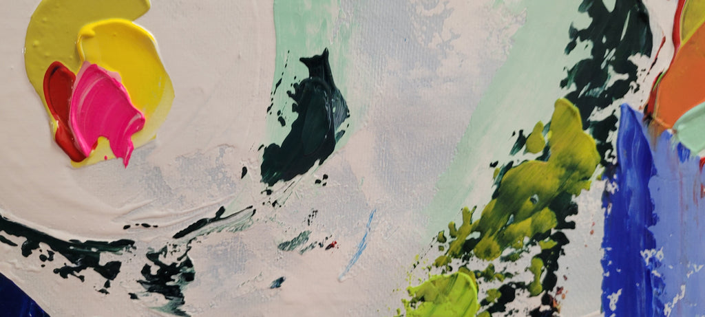 Vibrant Colorful Abstract Impasto Oil Paintings for living room – Large – Oil on Canvas – {{ product.title }} canvas artwork by Tanya Mirelle – modern wall decor – original artwork for home, living room, office, or gallery – original artwork by BETSY-ART GALLERY