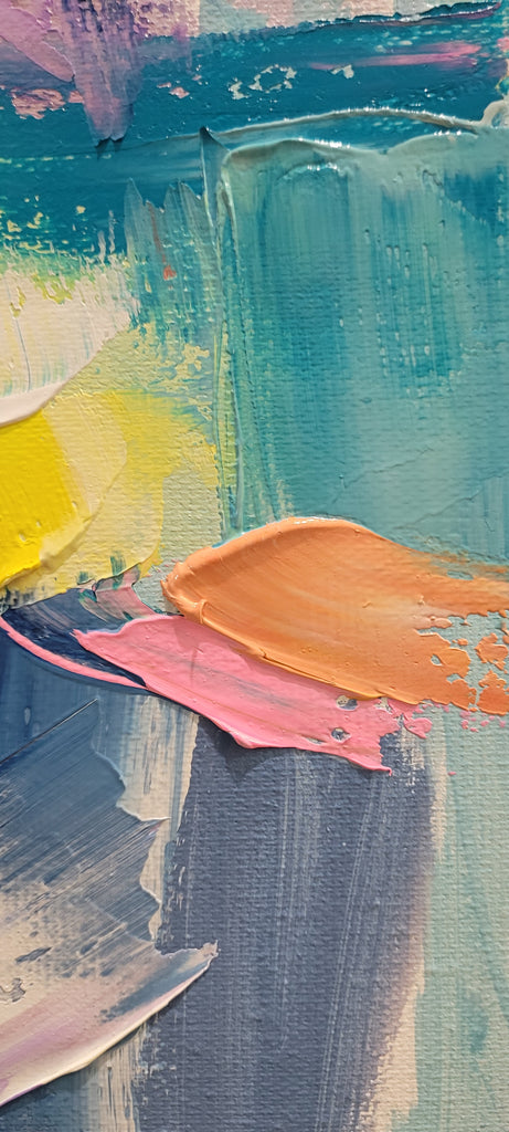 Pastel Colors Abstract Impasto Oil Painting on Canvas – Large – Oil on Canvas – {{ product.title }} canvas artwork by Tanya Mirelle – modern wall decor – original artwork for home, living room, office, or gallery – original artwork by BETSY-ART GALLERY