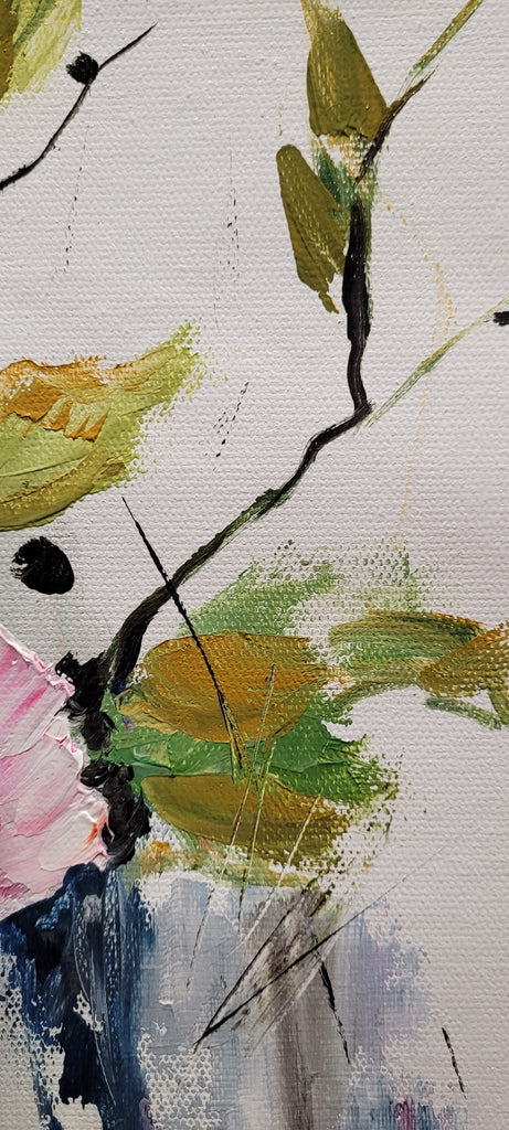 Floral Oil Painting on Canvas - Original Artwork for Modern Interiors – Large – Oil on Canvas – {{ product.title }} canvas artwork by Tanya Mirelle – modern wall decor – original artwork for home, living room, office, or gallery – original artwork by BETSY-ART GALLERY