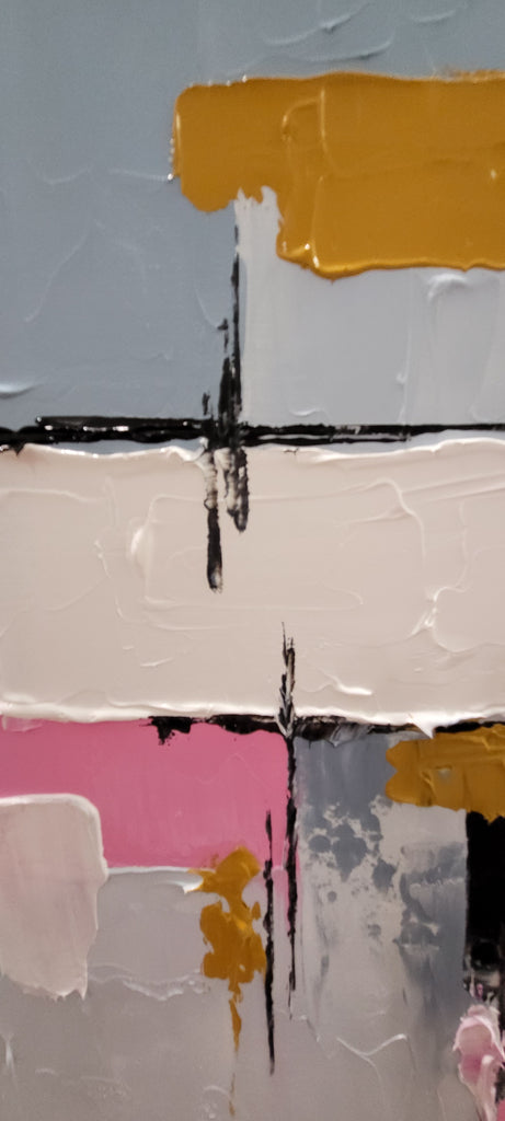 Pink Symphony - Modern Abstract Impasto Oil Painting on Canvas – Large – Oil on Canvas – {{ product.title }} canvas artwork by Tanya Mirelle – modern wall decor – original artwork for home, living room, office, or gallery – original artwork by BETSY-ART GALLERY