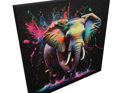 Colorful Elephant - Stretched Printed Canvas - Unique Wall Art Print {{ shop_name }}Prints Abstract Elephant animal painting animal pictures canvas print canvas wall art colorful wall art Elephant Art elephant painting elephant pop art giclée prints graffiti art print graffiti canvas graffiti canvas art graffiti elephant art graffiti elephant print large canvas print modern art print pop art print print on canvas ready to hang canvas street art on canvas stretched canvas art wall art prints