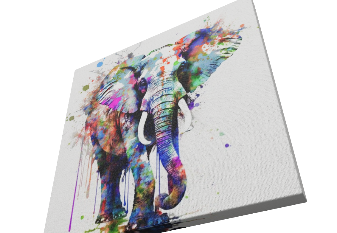 Colorful Abstract Elephant - Stretched Printed Canvas - Modern Wall Art Print {{ shop_name }}Prints Abstract Elephant animal painting animal pictures canvas print canvas wall art colorful wall art Elephant Art elephant painting elephant pop art giclée prints graffiti art print graffiti canvas graffiti canvas art graffiti elephant art graffiti elephant print large canvas print modern art print print on canvas ready to hang canvas stretched canvas art wall art prints