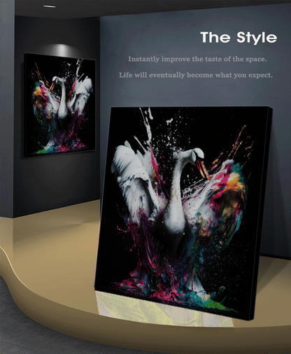 Stretched Printed Canvas / White Swan / Unique Wall Art Print {{ shop_name }}Prints animal painting animal pictures canvas art canvas print canvas wall art colorful swan art colorful wall art giclée prints graffiti art print graffiti canvas graffiti canvas art large canvas print large wall art modern art print modern print art pop art print print on canvas ready to hang canvas street art on canvas stretched canvas art swan art print swan painting wall art prints