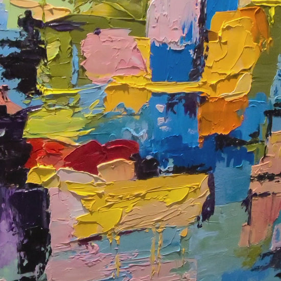 abstract art, impasto painting, modern art, oil on canvas, contemporary artwork, original painting, home decor, office decor, textured painting, handmade art, wall decor, fine art, unique gift, artistic decor, statement piece, colorful abstract, palette knife art, vibrant colors, interior design, abstract expressionism, large wall art