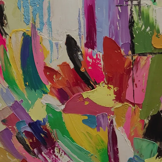 Abstract Art, Impasto Painting, Colorful Painting, Modern Art, Original Oil Painting, Handmade Art, Canvas Wall Art, Contemporary Decor, Abstract Expressionism, Textured Art, Home Decor, Unique Artwork, Custom Art, Art for Sale, Artistic Gift, large wall art, thick paint strokes, palette knife painting, living room art decor, catch eyes painting, geometric painting, vibrant colors art,