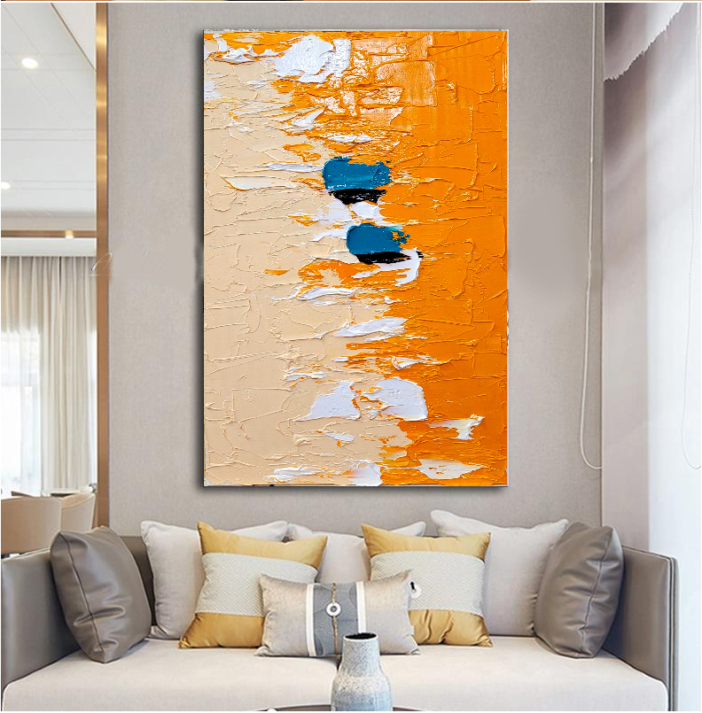 LARGE Impasto Oil Painting on Canvas, Vibrant Color Art Piece, Textured Modern Wall Art