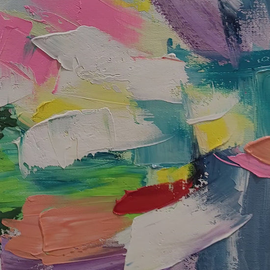 Abstract Art, Impasto Painting, Colorful Painting, Modern Art, Original Oil Painting, Handmade Art, Canvas Wall Art, Contemporary Decor, Abstract Expressionism, Textured Art, Home Decor, Unique Artwork, Custom Art, Art for Sale, Artistic Gift, large wall art, thick paint strokes, palette knife painting, living room art decor, catch eyes painting, floral painting, vibrant colors art, geometric painting