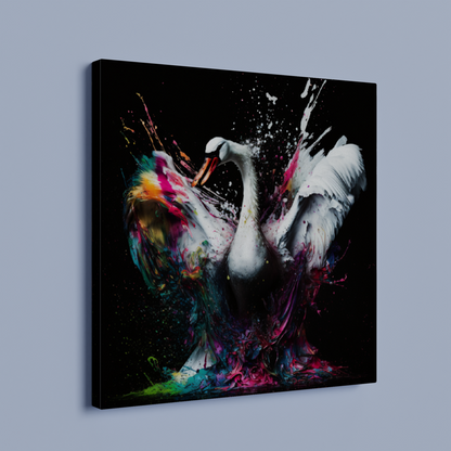 Stretched Printed Canvas / White Swan / Unique Wall Art Print {{ shop_name }}Prints animal painting animal pictures canvas art canvas print canvas wall art colorful swan art colorful wall art giclée prints graffiti art print graffiti canvas graffiti canvas art large canvas print large wall art modern art print modern print art pop art print print on canvas ready to hang canvas street art on canvas stretched canvas art swan art print swan painting wall art prints