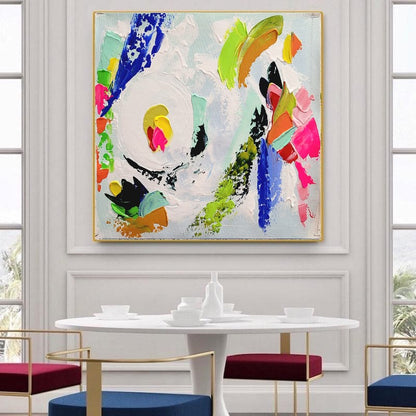 Large Abstract Paintings for living room, Impasto Oil Painting on Canvas, Colorful Modern Wall Art, Unique Painting