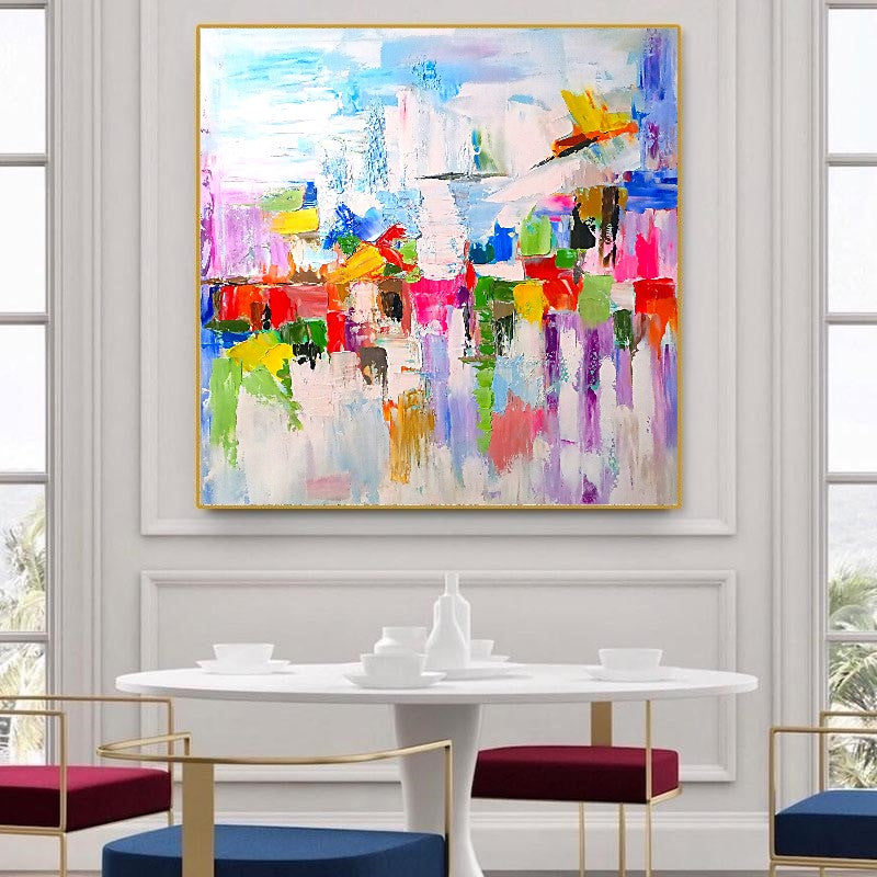 Large Abstract Paintings for living room, Impasto Oil Painting on Canvas, Unique Painting