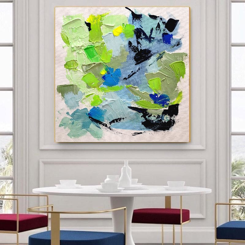 Large Abstract Paintings for living room, Impasto Oil Painting on Canvas, Colorful Modern Wall Art, Unique Painting