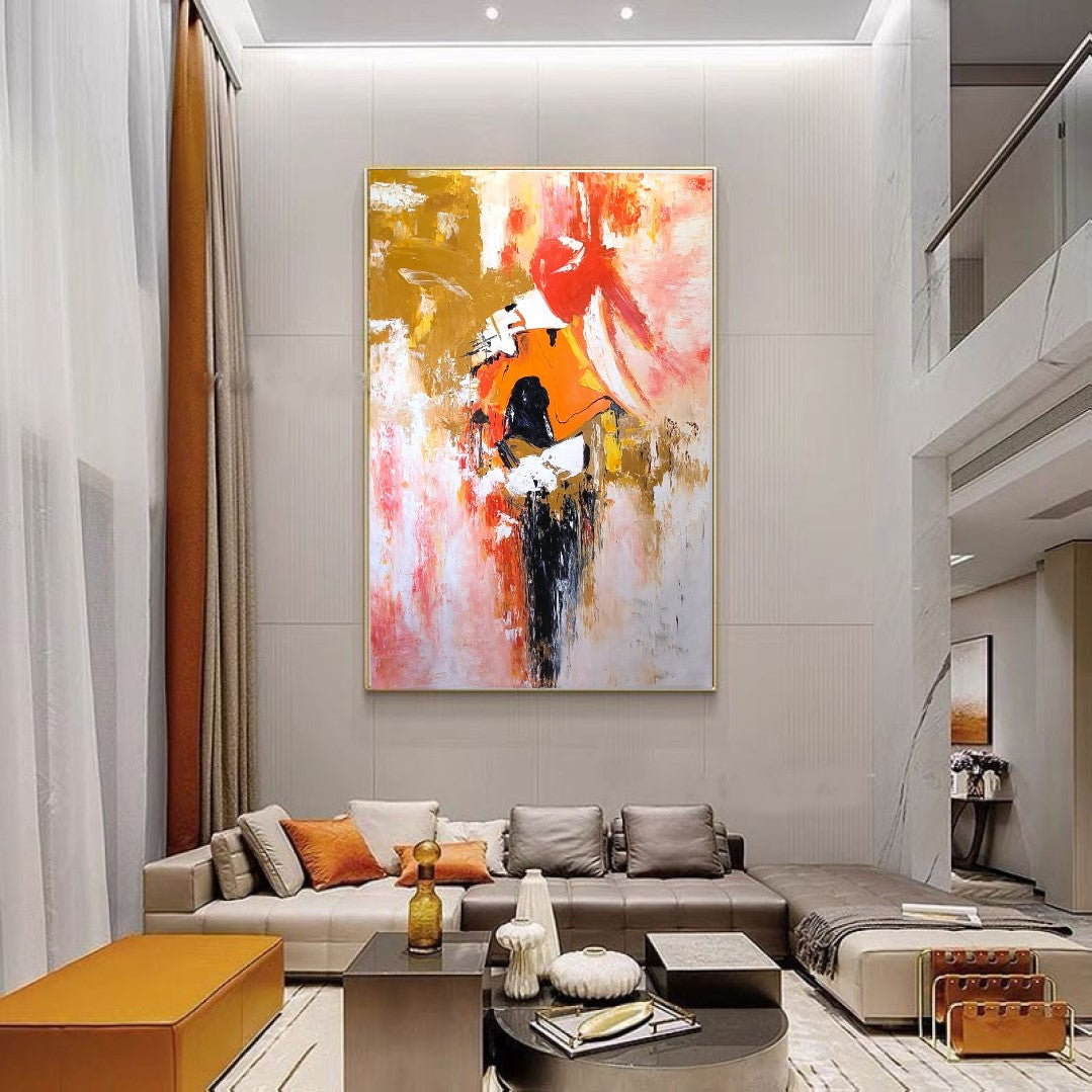 EXTRA Large Abstract Paintings for living room, Impasto Oil Painting on Canvas, Colorful Modern Wall Art, Unique Painting