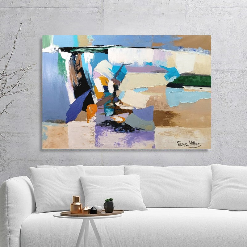 LARGE Modern Abstract Impasto Oil Painting on Canvas, Textured Art, Contemporary Wall Art