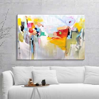 Abstract Paintings for living room, Impasto Oil Painting on Canvas, Modern Wall Art, Unique Painting