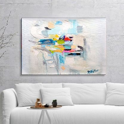 Abstract Paintings for living room, Impasto Oil Painting on Canvas, Modern Wall Art, Unique Painting