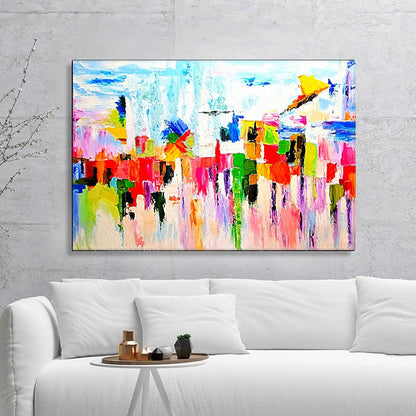 Large Abstract Paintings for living room, Impasto Oil Painting on Canvas, Unique Painting