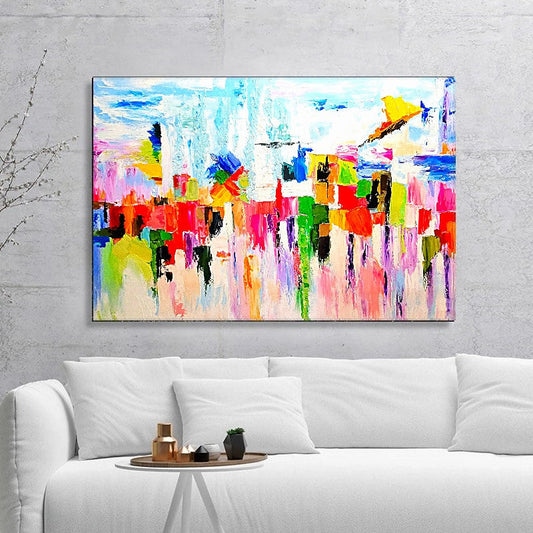 Large Abstract Paintings for living room, Impasto Oil Painting on Canvas, Modern Wall Art, Unique Painting