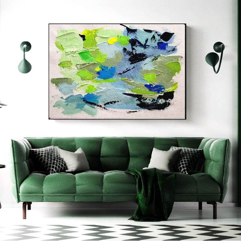 Large Abstract Paintings for living room, Impasto Oil Painting on Canvas, Colorful Modern Wall Art, Unique Painting