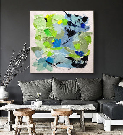 Large Abstract Paintings for living room, Impasto Oil Painting on Canvas, Colorful Modern Wall Art, Unique Painting