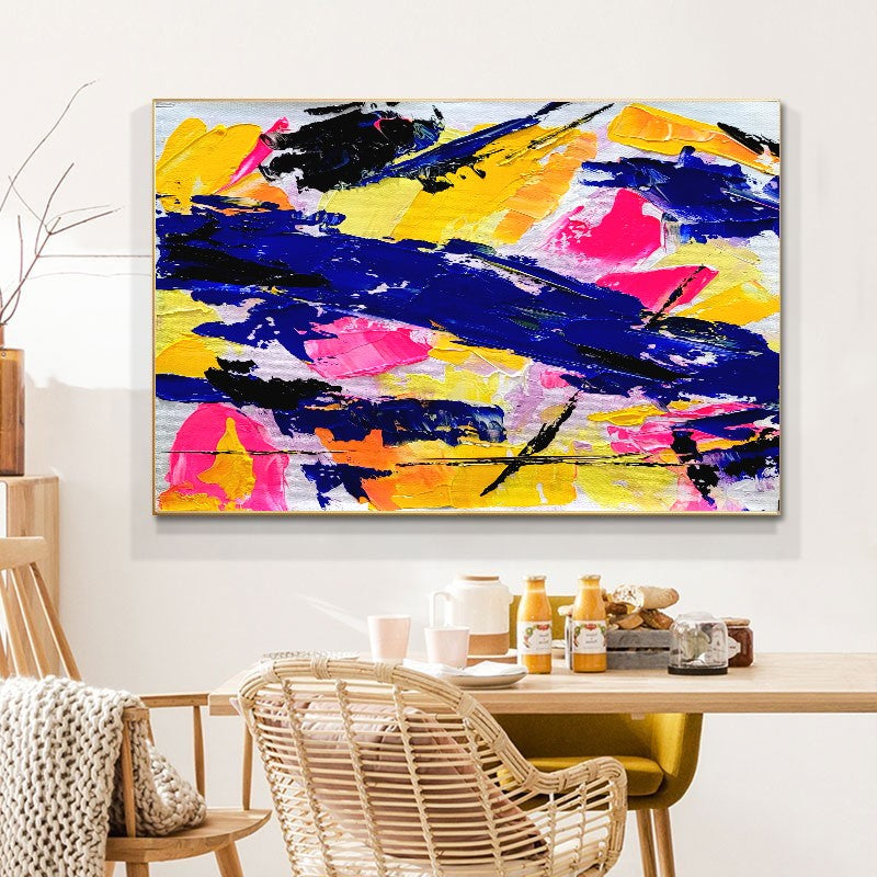 Electric Fusion - Large Abstract Paintings for living room, Impasto Oil Painting on Canvas, Colorful Modern Wall Art, Unique Painting