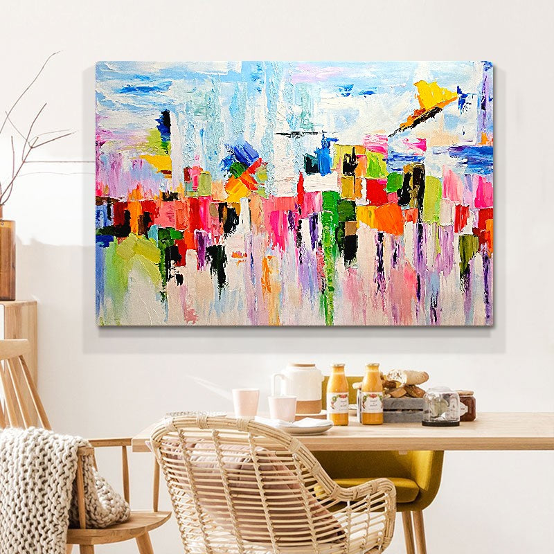 Large Abstract Paintings for living room, Impasto Oil Painting on Canvas, Unique Painting