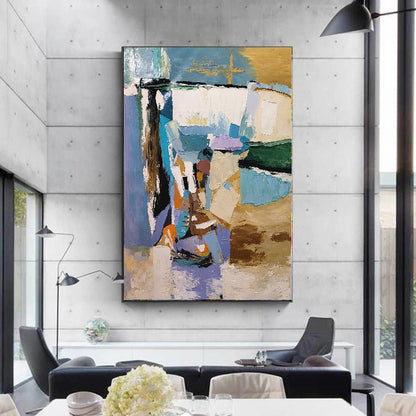 LARGE Modern Abstract Impasto Oil Painting on Canvas, Textured Art, Contemporary Wall Art